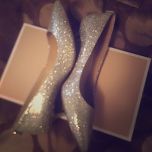 Michael Kors Glitter Flex Kitten Heel Pumps - 8.5